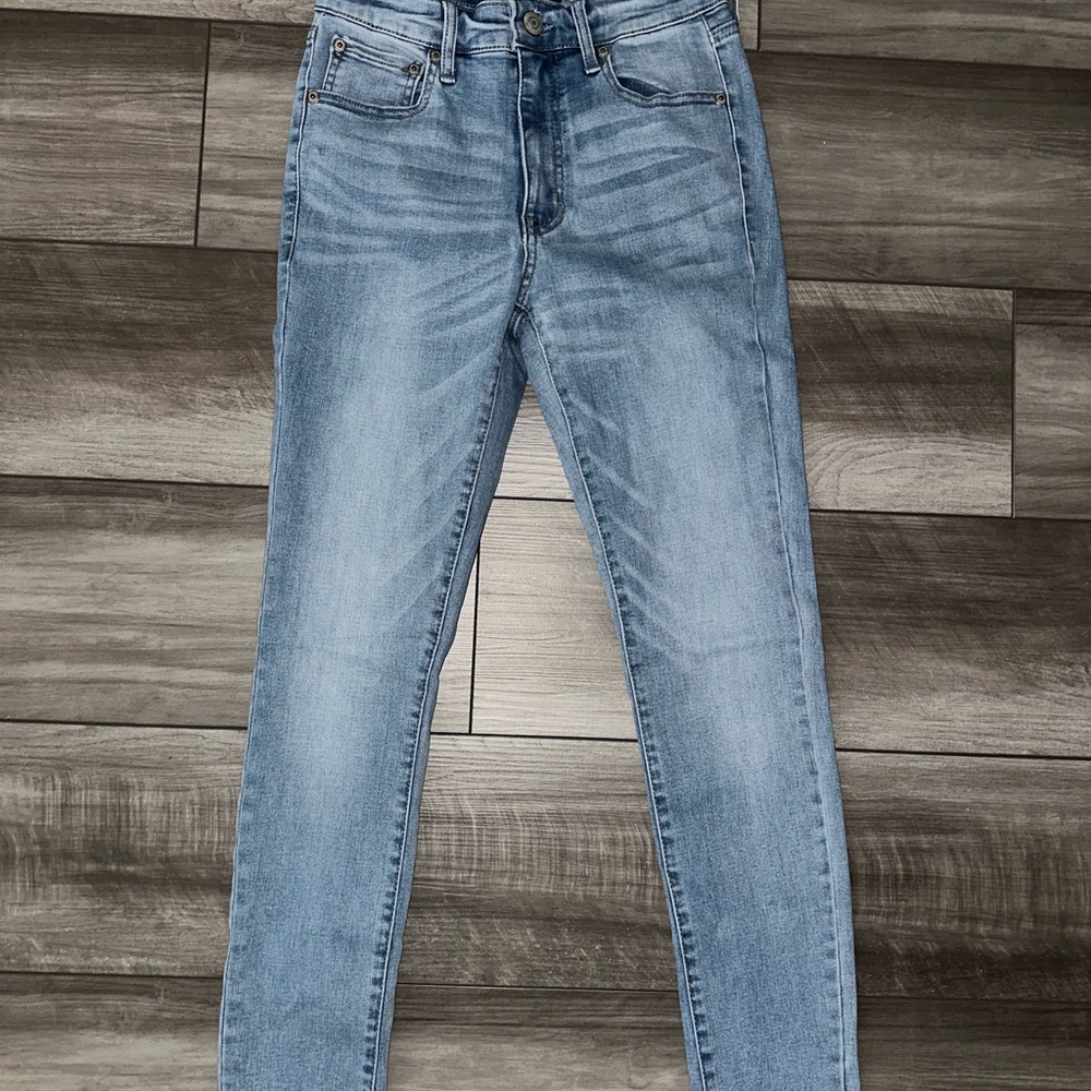 Aeropostale Blue Skinny Jeans with Faded Detail